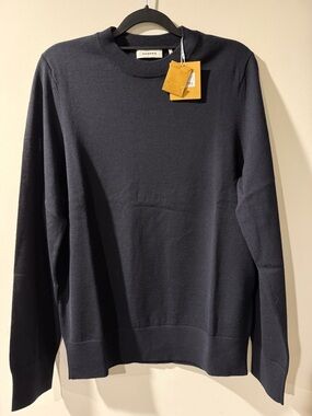 Sandro Men’s Crewneck Sweater Navy Blue